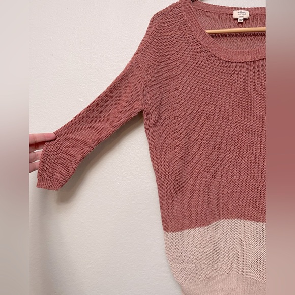 Aritzia Wilfred two-tone loose knit linen sweater Sz XS - Picture 3 of 7